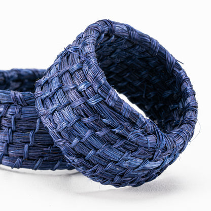 Merida Handwoven Henequen Napkin Ring in Blue (Set of 2 )