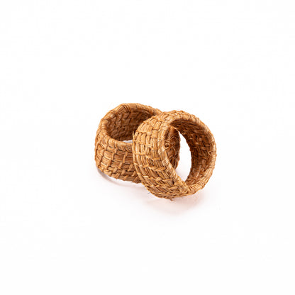 Merida Handwoven Henequen Napkin Ring in Copper (Set of 2 )