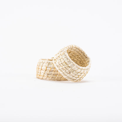 Merida Handwoven Henequen Napkin Ring in Natural Fawn (Set of 2 )