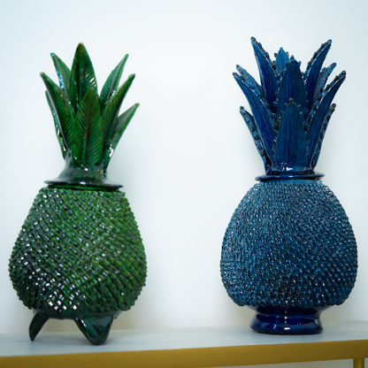 Handcrafted Glazed Clay Pineapple "Pinched Style"