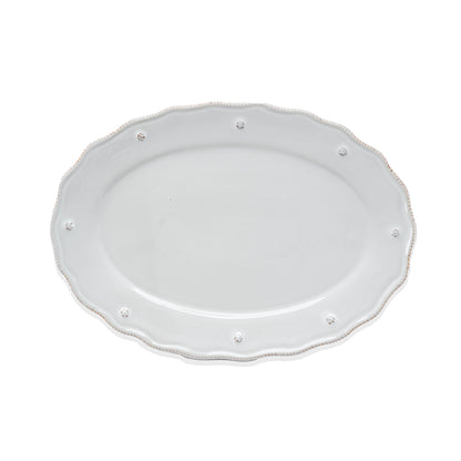 Estanzuela White Handpainted Pottery Serving Plate