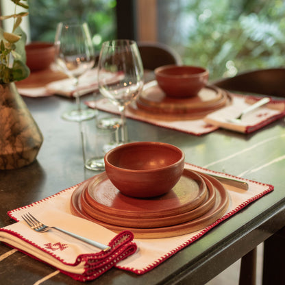 Red Flor Silvestre Handwoven Placemat (Set of 2)